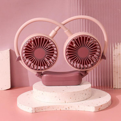 Outdoor Folding Mini Neck Fan Portable USB Rechargeable Summer Gift Fan