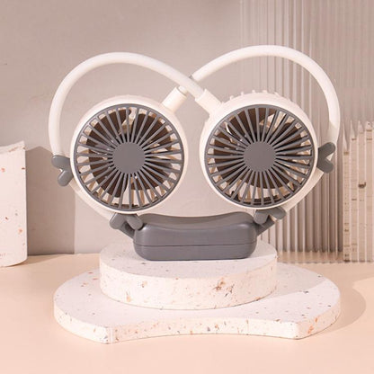 Outdoor Folding Mini Neck Fan Portable USB Rechargeable Summer Gift Fan