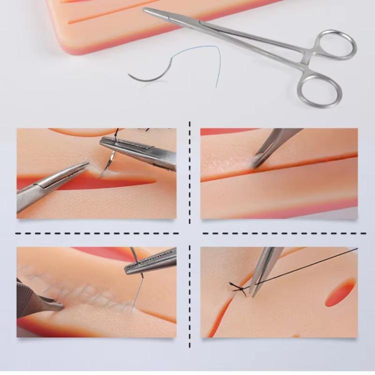 Surgical Silicone Wound Suture Skin Practice Pad Simulated Silicone Skin Model, FH2311009