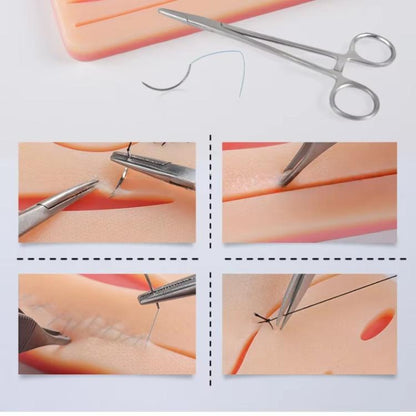 Surgical Silicone Wound Suture Skin Practice Pad Simulated Silicone Skin Model, FH2311009