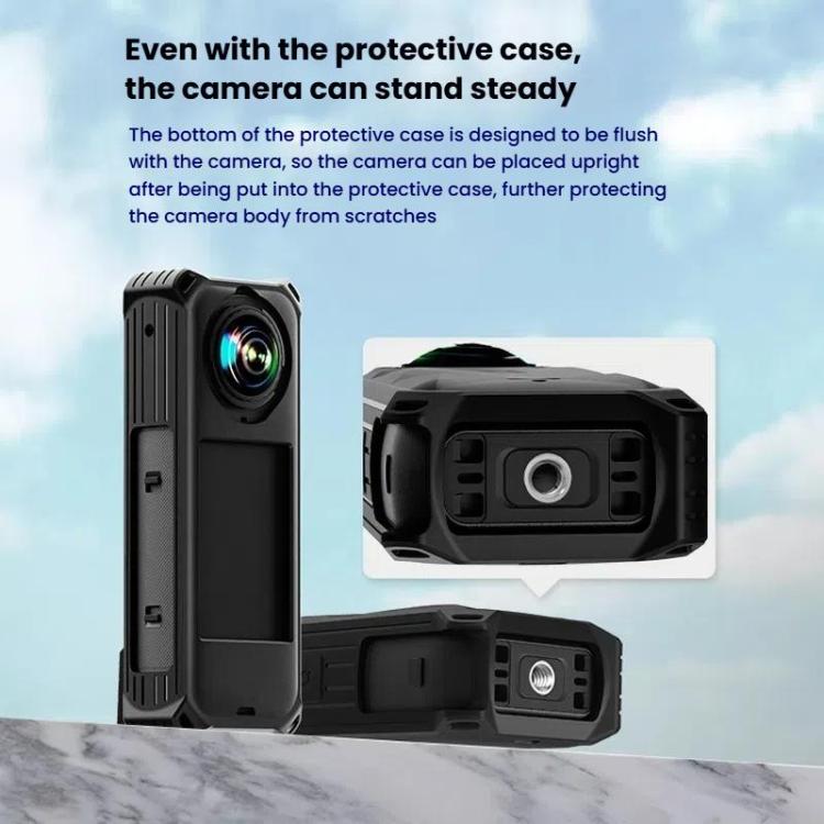 جراب سيليكون لكاميرا Insta360 X5 مع غطاء عدسة واقٍ مقاوم للصدمات