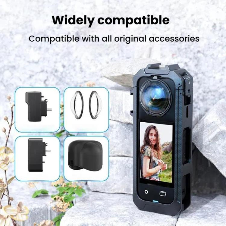 لكاميرا Insta360 X5، إطار حماية بلاستيكي، قفص كاميرا سريع الفك مغناطيسي، دعامة توسعة، إطار بلاستيكي