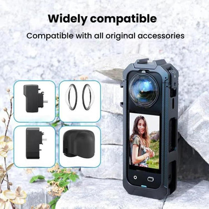 لكاميرا Insta360 X5، إطار حماية بلاستيكي، قفص كاميرا سريع الفك مغناطيسي، دعامة توسعة، إطار بلاستيكي