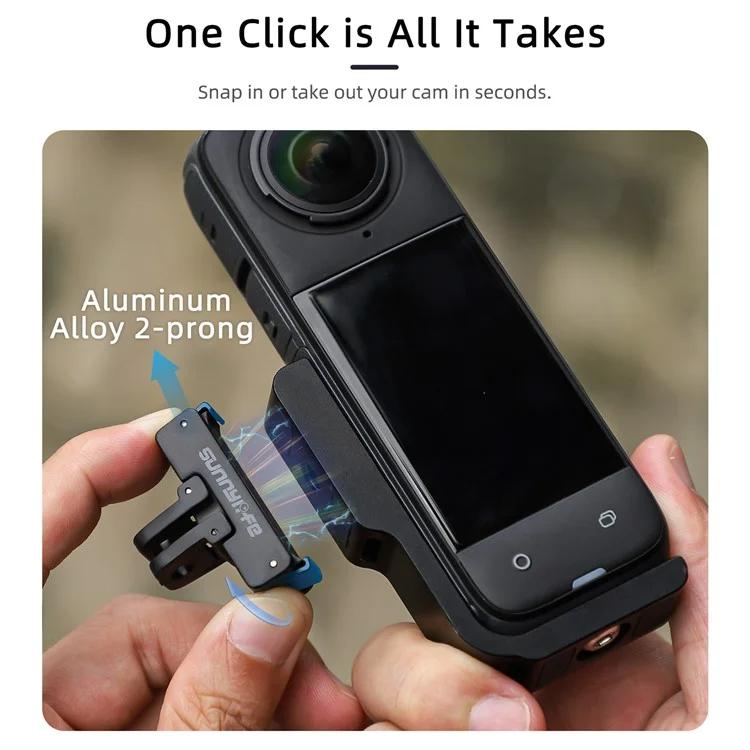 لـ Insta360 X5 / X4 Sunnylife X4-ZJ826 حامل تحويل على شكل حرف L ملحق توسيع محول مغناطيسي، X4-ZJ826