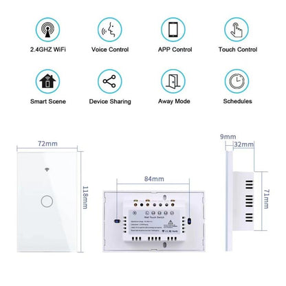 Model 120 US Gauge Graffiti Smart WIFI Single Fire Switch, 1-Gang White, 2-Gang White, 1-Gang Black, 2-Gang Black, 1-Gang Gold, 2-Gang Gold