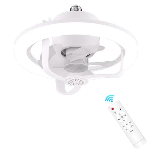 50W Ceiling Fan Light With E27 Socket 3 Speeds Adjustable RGB LED Strip, RGB LED Strip