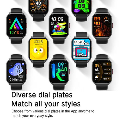 Blood Oxygen / Sleep / Heart Rate Health Monitoring Smart Watch Square Sports Double Strap Watch
