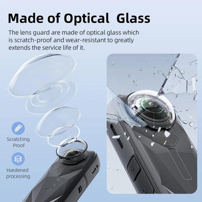 For Insta360 X5 Camera aMagisn Lens Guard Protector Detachable Anti-Scratch Glass Cover, Standard Edition