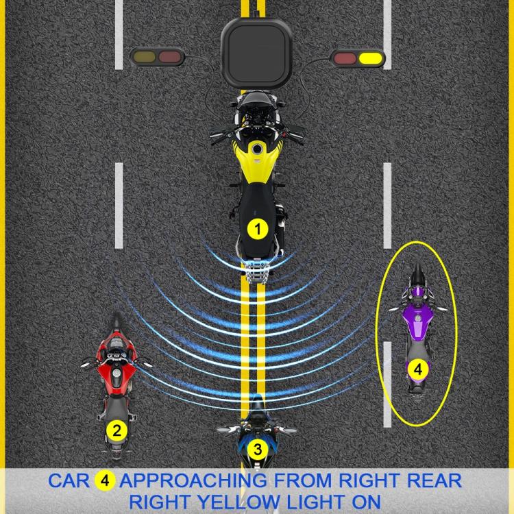 24GHz Motorcycle 30-Meter Blind Spot Radar Detection System Lane Change Assist  for Safe Riding