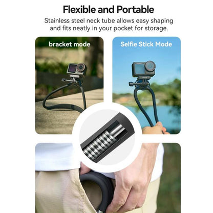 TELESIN Action Camera Neck Holder SE2.0 POV Perspective Bracket With Adjustable Chest Strap, SE2.0 Gray, SE2.0 Black
