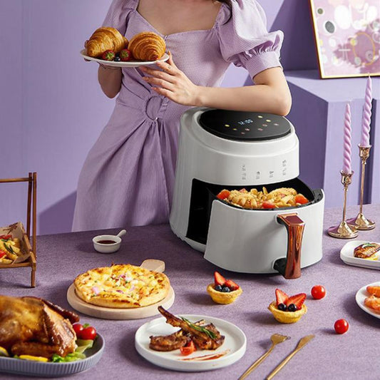 8L Air Fryer Household Multi-Function Large Capacity Oil-Free Electric Fryer, White EU Plug, White US Plug, White UK Plug, Black EU Plug, Black US Plug, Black UK Plug