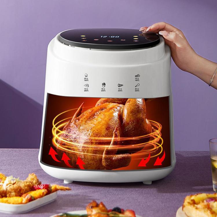 8L Air Fryer Household Multi-Function Large Capacity Oil-Free Electric Fryer, White EU Plug, White US Plug, White UK Plug, Black EU Plug, Black US Plug, Black UK Plug