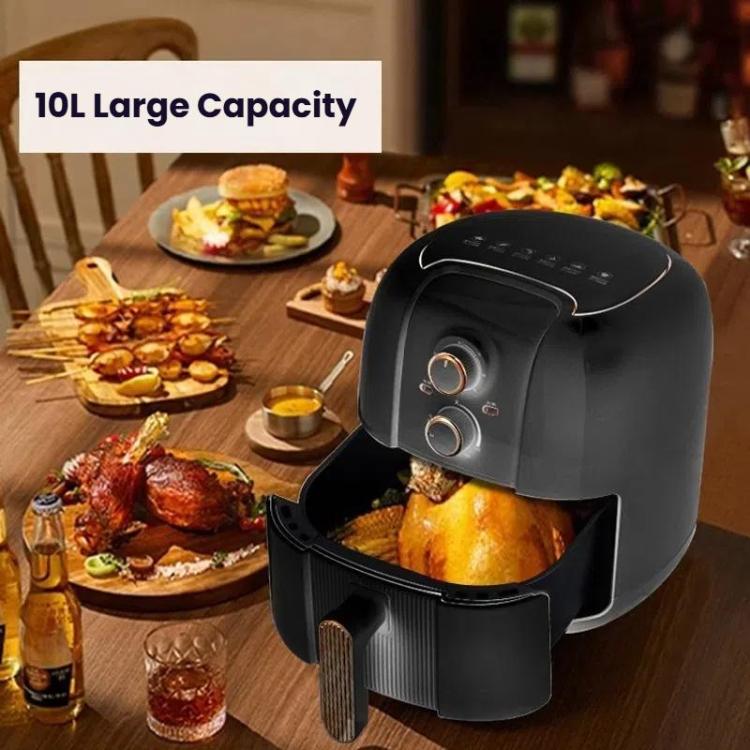 10L Large Capacity Air Fryer Multifunctional Electric Fryer French Fry Maker, EU Plug, Dual-control Mechanical Non-visible, Dual-control Mechanical Visible, Touch-control Visible