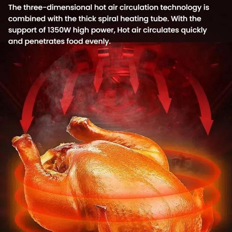 10L Large Capacity Air Fryer Multifunctional Electric Fryer French Fry Maker, EU Plug, Dual-control Mechanical Non-visible, Dual-control Mechanical Visible, Touch-control Visible