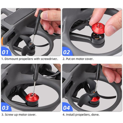 For DJI Avata 2 Sunnylife AT2-MD787 Motor Anti-dust Cover Aluminum Alloy Motor Protection Cover