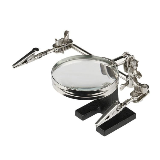 60mm Magnifying Glass With Auxiliary Clamp Soldering Iron Repair Circuit Board Desktop Magnifying Glass