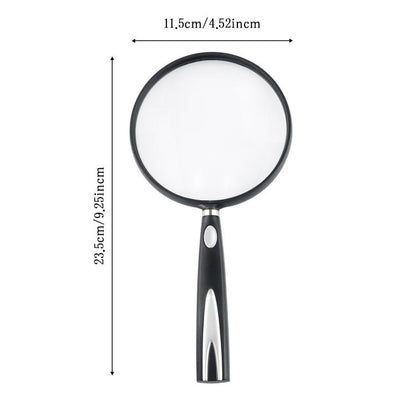 110mm 2/4X Handheld Magnifying Glass HD Reading Acrylic Lens Magnifying Glass