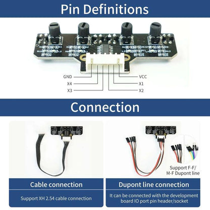 Yahboom 4 Channel Infrared Tracking Sensor Module For Smart Car Robot