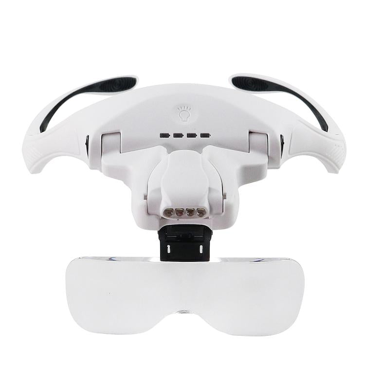 USB Charging LED Light Touch Switch Mechanical Repair Head Mounted Magnifier