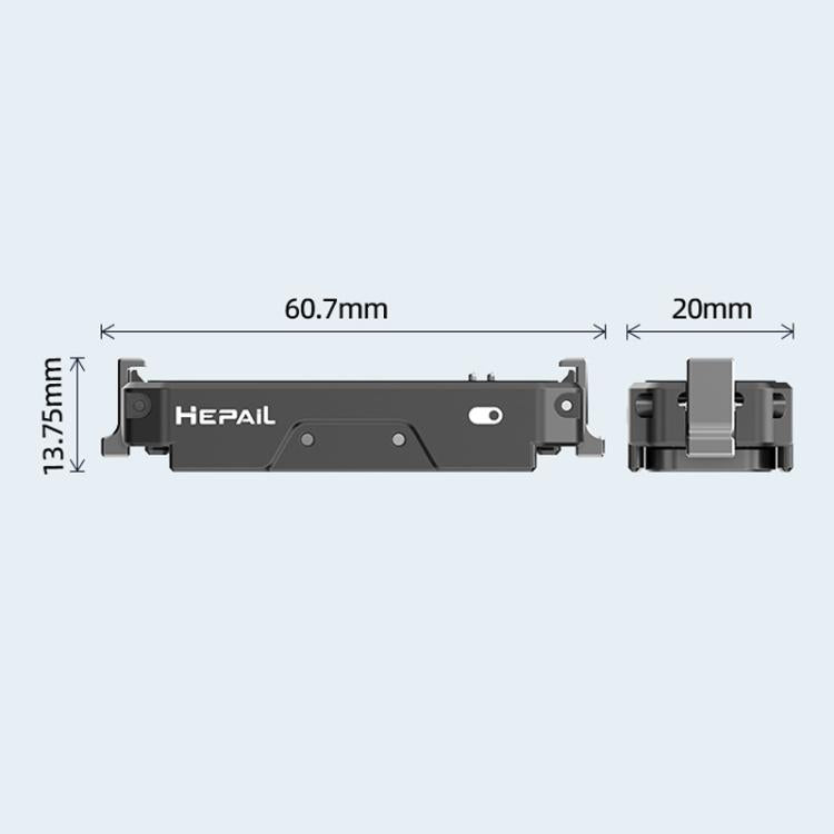 لـ Insta360 GO 3 / 3S HEPAIL AC69 قاعدة شحن سريعة الفك من سبائك الألومنيوم، AC69