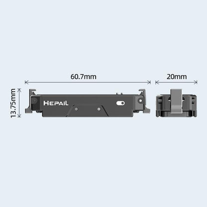 لـ Insta360 GO 3 / 3S HEPAIL AC69 قاعدة شحن سريعة الفك من سبائك الألومنيوم، AC69