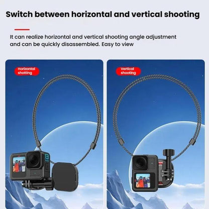 HEPAIL AC76 Action Camera Mobile Phone Magnetic Neck Strap Mount