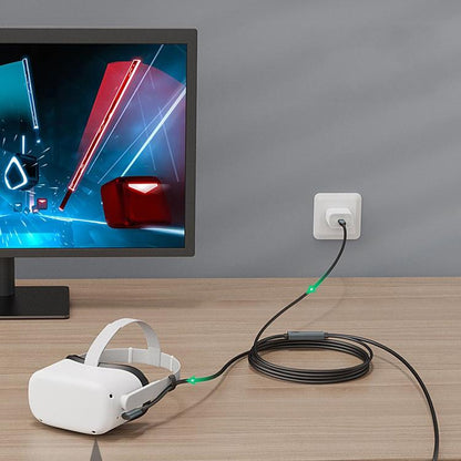 5m Type-C VR Streaming Connection Cable 10GB High-Speed Transmission Elbow Smart Device Cable, For Meta Quest 2 / 3 / PICO 4 / Apple Vision Pro / PSVR 2