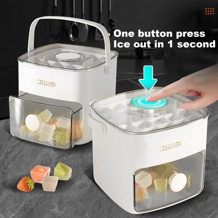 Kacheeg 2-In-1 Double Layer Ice Cube Tray With Storage Container Easy Push Release Mold