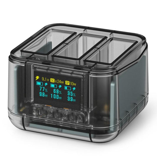 For Insta360 Ace Pro/Ace Pro 2 Battery Charger 3-Channel Fast Charging Station With OLED Screen, For Insta360 Ace Pro/Ace Pro 2