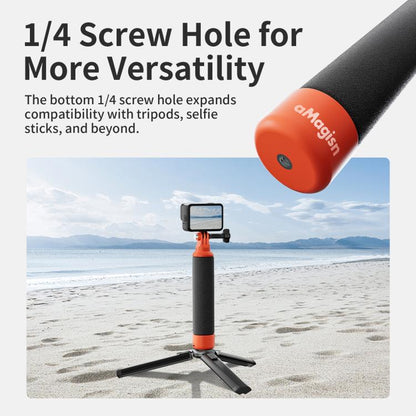 aMagisn Universal Floating Hand Grip for Action Cameras with Triple Claw & 1/4-inch Screw Mount
