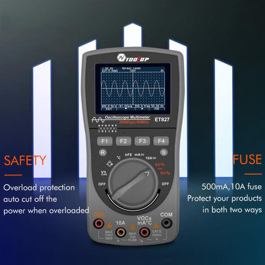 Oscilloscope Multimeter 200Msps Sampling Rate 40MHz Oscilloscope + Multimeter 2 In 1