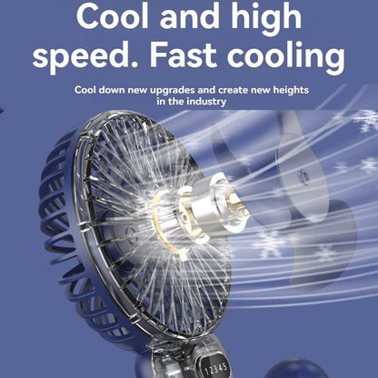 5-speed Wind Speed Handheld USB Charging Small Fan With Desktop Stand