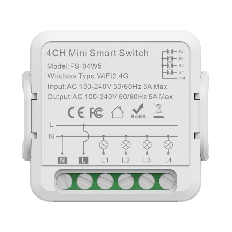 Smart Switch Voice Timer Switch For Amazon Alexa / Google Assistant, FS-02W 1CH WiFi 16A, FS-02W 1CH WiFi+Bluetooth 16A, FS-02HW 2CH WiFi+Bluetooth 16A, FS-02HW 2CH WiFi+Bluetooth 10A, FS-03W5 3CH WiFi+Bluetooth 10A, FS-04W5 4CH WiFi+Bluetooth 5A������...