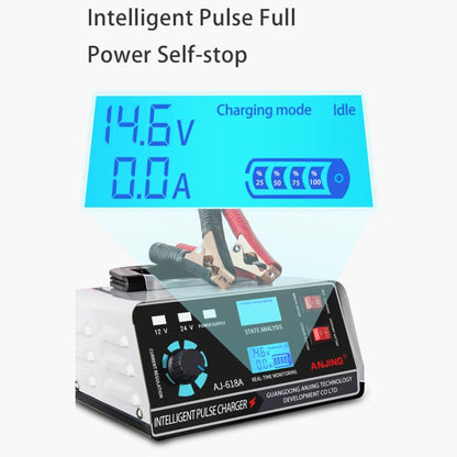 ANJING 12-24V Car Motorcycle Battery Charger Pure Copper Intelligent Pulse Repair