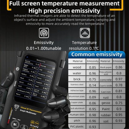 BSIDE SH9 Infrared Thermal Imaging Multimeter Touchscreen High-Definition Thermal Imaging Thermometer Electrical Floor Heating Inspection