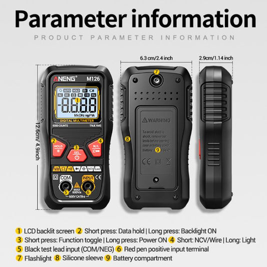 ANENG Anti-burn Electrical Digital Display Fully Automatic Digital Multimeter