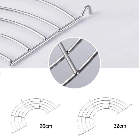 Stainless Steel Semi-circular Pot Edge Oil Drain Rack, 26cm Thickness 2.5mm, 32cm Thickness 2.5mm, 26cm Thickness 3.0mm, 32cm Thickness 3.0mm
