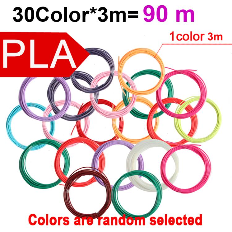 PLA 3D Printer Filament 1.75mm Multicolor Filament Bundle for 3D Pen & Crafting