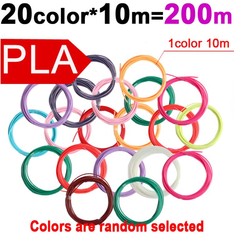 PLA 3D Printer Filament 1.75mm Multicolor Filament Bundle for 3D Pen & Crafting