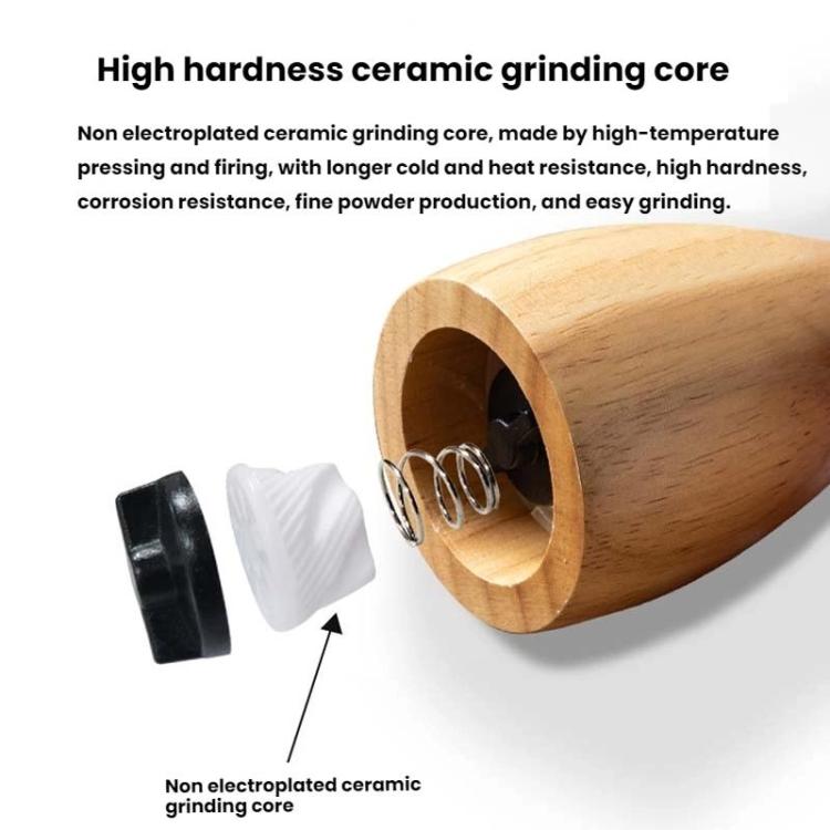 Mushroom Shaped Pepper Grinder Wooden Kitchen Grinding Tool, Single WIth Box, Double+Base