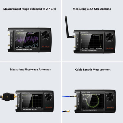PORTXVNSA VNA-H4 Plus 4 inch IPS Screen Portable Handheld Vector Antenna Analyzer MF HF VHF UHF