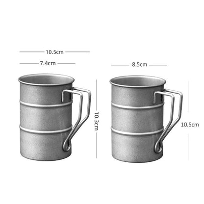 304 Stainless Steel Camping Mug Sandblasted Vintage Distressed Cup for Coffee, Beer, Outdoor, Picnic & Commercial Use, 380ml, 380ml Golden, 520ml, 520ml Golden
