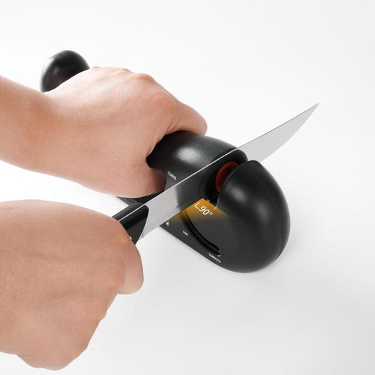 4-in-1 Rotating Knife Sharpener with Coarse/Medium/Fine/Serrated Modes for Kitchen Knives, Scissors, Tools