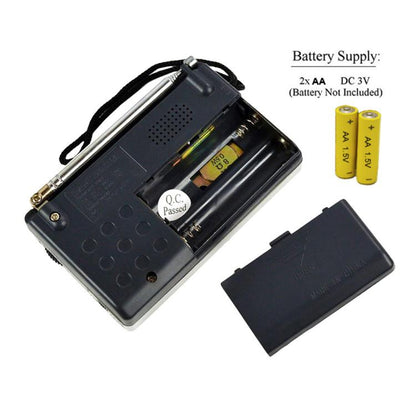 INDIN BC-R119 Portable AM/FM Radio for Seniors 530-1610KHz AM & 88-108MHz FM Lightweight Emergency Radio
