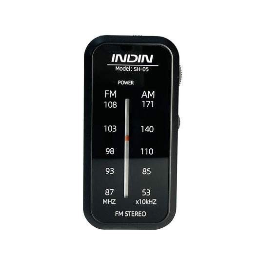 INDIN SH05 Mini Stereo AM/FM Radio With Earphone & Stainless Steel Clip