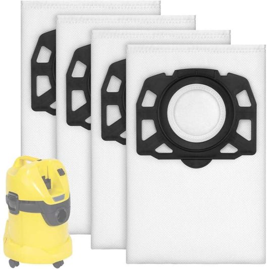 For Karcher WD2 / WD3 / KD3 Series 4pcs Dust Collection Bags Vacuum Cleaners Non-Woven Fabric Bags