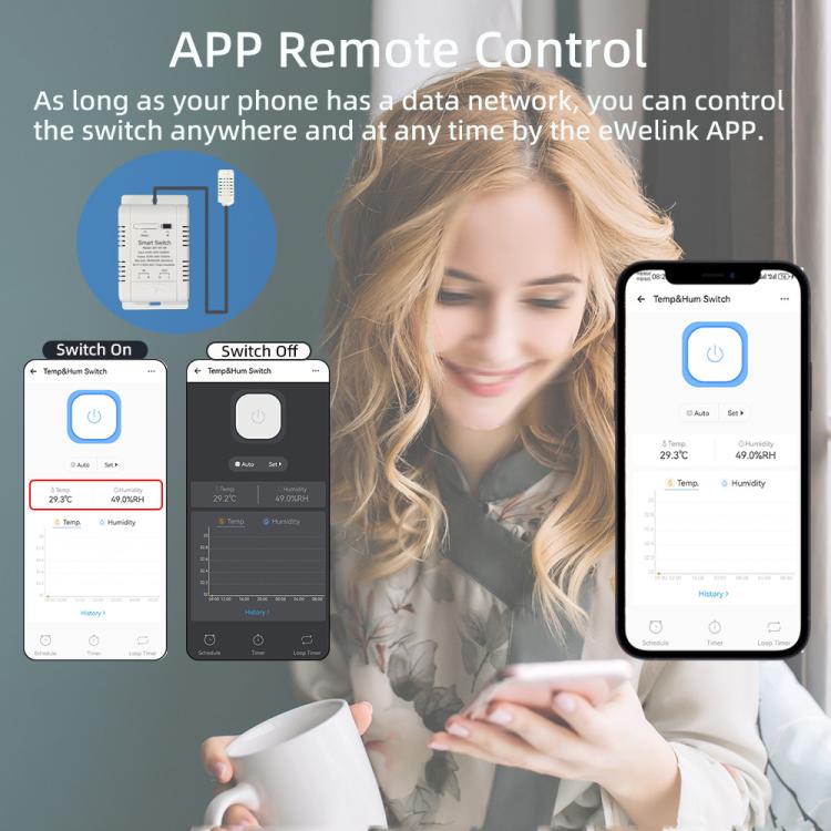 DIY-WT-09 20A Temperature Switch Smart Thermostat, Compatible With Google / Alexa / Yandex Alice / IFTTT