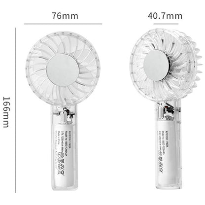 YL14 Transparent Handheld Fan USB Outdoor Portable Fan