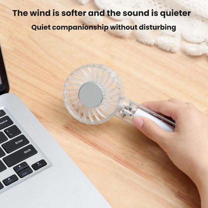 YL14 Transparent Handheld Fan USB Outdoor Portable Fan