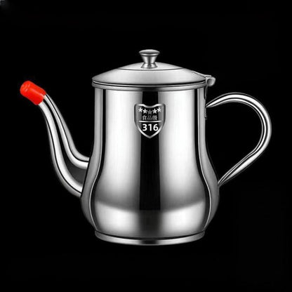 316 Stainless Steel Oil/Sauce Dispenser Leakproof Design, Detachable Filter, Easy-Pour Kitchen Bottle for Cooking Oil, Vinegar & Condiments
